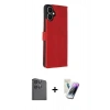 MARSİLYAN™- Galaxy A06 Kılıf Siluet Işık Serisi - Şeffaf Pasifik Cam Ekran Koruyucu + Raze Metal Kamera Lens - SH