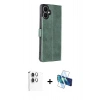 MARSİLYAN™- Galaxy A06 Kılıf Siluet Işık Serisi - Siyah 3D Antistatik Seramik Nano Ekran Koruyucu + Raze Metal Kamera Lens - GS