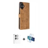 MARSİLYAN™- Galaxy A06 Kılıf Siluet Işık Serisi - Siyah 3D Antistatik Seramik Nano Ekran Koruyucu + Raze Metal Kamera Lens - GS