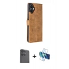 MARSİLYAN™- Galaxy A06 Kılıf Siluet Işık Serisi - Siyah 3D Antistatik Seramik Nano Ekran Koruyucu + Raze Metal Kamera Lens - SH