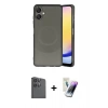 MARSİLYAN™- Galaxy A06 Kılıf Ufuk Serisi - Şeffaf Pasifik Cam Ekran Koruyucu + Raze Metal Kamera Lens - SH