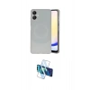 MARSİLYAN™- Galaxy A06 Kılıf Ufuk Serisi - Siyah 3D Antistatik Cam Ekran Koruyucu