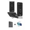 MARSİLYAN™- Galaxy A06 Kılıf Vadi Form Prime - Siyah 3D Antistatik Seramik Nano Ekran Koruyucu + Raze Metal Kamera Lens - SH