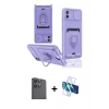 MARSİLYAN™- Galaxy A06 Kılıf Vadi Form Prime - Siyah 3D Antistatik Seramik Nano Ekran Koruyucu + Raze Metal Kamera Lens - SH