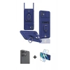 MARSİLYAN™- Galaxy A06 Kılıf Vadi Form Prime - Siyah 3D Antistatik Seramik Nano Ekran Koruyucu + Raze Metal Kamera Lens - SH