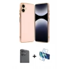 MARSİLYAN™- Galaxy A06 Kılıf Yankı Serisi - Siyah 3D Antistatik Seramik Nano Ekran Koruyucu + Raze Metal Kamera Lens - SH