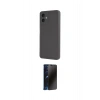 MARSİLYAN™- Galaxy A06 Kılıf Yankı Yansıma Özel Seri - Siyah 3D Antistatik Hayalet Cam Ekran Koruyucu
