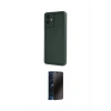 MARSİLYAN™- Galaxy A06 Kılıf Yankı Yansıma Özel Seri - Siyah 3D Antistatik Hayalet Cam Ekran Koruyucu