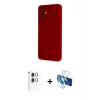 MARSİLYAN™- Galaxy A06 Kılıf Yankı Yansıma Özel Seri - Siyah 3D Antistatik Seramik Nano Ekran Koruyucu + Raze Metal Kamera Lens - GS