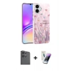 MARSİLYAN™- Galaxy A06 Kılıf Zirve Modern Prime - Şeffaf Pasifik Cam Ekran Koruyucu + Raze Metal Kamera Lens - SH