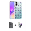 MARSİLYAN™- Galaxy A06 Kılıf Zirve Modern Prime - Şeffaf Pasifik Cam Ekran Koruyucu + Raze Metal Kamera Lens - SH