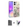 MARSİLYAN™- Galaxy A06 Kılıf Zirve Modern Prime - Şeffaf Pasifik Cam Ekran Koruyucu + Raze Metal Kamera Lens - SH