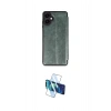 MARSİLYAN™- Galaxy A06 Kılıf Zirve Yansıma Serisi - Siyah 3D Antistatik Cam Ekran Koruyucu