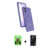 MARSİLYAN™- Galaxy A07 4G Kılıf İz Işık Koleksiyonu - Siyah 3D Antistatik Hayalet Cam Ekran Koruyucu + Raze Metal Kamera Lens - GS