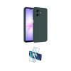 MARSİLYAN™- Galaxy A07 4G Kılıf Kozmos Yansıma Özel Seri - Siyah 3D Antistatik Cam Ekran Koruyucu