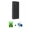 MARSİLYAN™- Galaxy A07 4G Kılıf Siluet Işık Serisi - Siyah 3D Antistatik Cam Ekran Koruyucu + Raze Metal Kamera Lens - GS