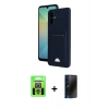 MARSİLYAN™- Galaxy A07 4G Kılıf Vadi Çizgi Prime - Siyah 3D Antistatik Hayalet Cam Ekran Koruyucu + Raze Metal Kamera Lens - GS