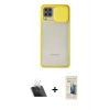 MARSİLYAN™- Galaxy A12 Kılıf Vadi Çizgi - Siyah 6D Mat Seramik Hayalet Nano Ekran Koruyucu + Şeffaf Kamera Lens Koruma Cam