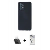 MARSİLYAN™- Galaxy A13 4G Kılıf Ahenk Serisi - Şeffaf Uv Polymer Nano Ekran Koruyucu + Kamera Lens Koruma Cam - SF