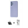 MARSİLYAN™- Galaxy A13 4G Kılıf Ahenk Serisi - Şeffaf Uv Polymer Nano Ekran Koruyucu + Kamera Lens Koruma Cam - SF
