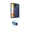 MARSİLYAN™- Galaxy A13 4G Kılıf Doruk Klasik Özel Seri - Siyah 3D Antistatik Cam Ekran Koruyucu