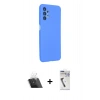 MARSİLYAN™- Galaxy A13 4G Kılıf Kozmos Yansıma Özel Seri - Şeffaf Uv Polymer Nano Ekran Koruyucu + Kamera Lens Koruma Cam - SF