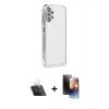 MARSİLYAN™- Galaxy A13 4G Kılıf Vadi Minimal - Siyah 3D Antistatik Mat Seramik Nano Ekran Koruyucu + Şeffaf Kamera Lens Koruma Cam