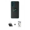 MARSİLYAN™- Galaxy A13 4G Kılıf Yörünge Çizgi - Şeffaf Uv Polymer Nano Ekran Koruyucu + Kamera Lens Koruma Cam - SF