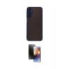 MARSİLYAN™- Galaxy A14 4G Kılıf Ahenk Çizgi Serisi - Siyah 3D Antistatik Mat Seramik Nano Ekran Koruyucu