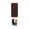 MARSİLYAN™- Galaxy A14 4G Kılıf Ahenk Çizgi Serisi - Siyah 3D Antistatik Mat Seramik Nano Ekran Koruyucu