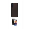 MARSİLYAN™- Galaxy A14 4G Kılıf Ahenk Çizgi Serisi - Siyah 3D Antistatik Mat Seramik Nano Ekran Koruyucu