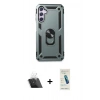 MARSİLYAN™- Galaxy A14 4G Kılıf Ahenk Klasik Koleksiyonu - Şeffaf Pasifik Cam Ekran Koruyucu + Kamera Lens Koruma Cam - SF