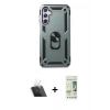 MARSİLYAN™- Galaxy A14 4G Kılıf Ahenk Klasik Koleksiyonu - Siyah 20D Premium Cam Ekran Koruyucu + Kamera Lens Koruma Cam - SF