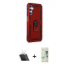 MARSİLYAN™- Galaxy A14 4G Kılıf Ahenk Klasik Koleksiyonu - Siyah 20D Premium Cam Ekran Koruyucu + Kamera Lens Koruma Cam - SF