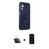 MARSİLYAN™- Galaxy A14 4G Kılıf Ahenk Klasik Koleksiyonu - Siyah 6D Antistatik Mat Seramik Hayalet Nano Ekran Koruyucu + Kamera Lens Koruma Cam - SF