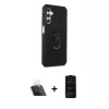 MARSİLYAN™- Galaxy A14 4G Kılıf Ahenk Klasik Koleksiyonu - Siyah 6D Antistatik Mat Seramik Hayalet Nano Ekran Koruyucu + Kamera Lens Koruma Cam - SF
