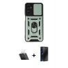 MARSİLYAN™- Galaxy A14 4G Kılıf Ahenk Klasik - Siyah 3D Antistatik Hayalet Cam Ekran Koruyucu + Kamera Lens Koruma Cam - SF