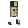 MARSİLYAN™- Galaxy A14 4G Kılıf Ahenk Klasik - Siyah 3D Antistatik Mat Seramik Nano Ekran Koruyucu + Kamera Lens Koruma Cam - SF