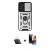 MARSİLYAN™- Galaxy A14 4G Kılıf Ahenk Klasik - Siyah 3D Antistatik Mat Seramik Nano Ekran Koruyucu + Kamera Lens Koruma Cam - SF