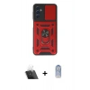 MARSİLYAN™- Galaxy A14 4G Kılıf Ahenk Klasik - Siyah Joko Magic 5D Cam + Kamera Lens Koruma Cam - SF
