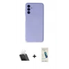 MARSİLYAN™- Galaxy A14 4G Kılıf Ahenk Serisi - Şeffaf Pasifik Cam Ekran Koruyucu + Kamera Lens Koruma Cam - SF
