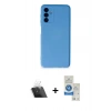 MARSİLYAN™- Galaxy A14 4G Kılıf Ahenk Serisi - Şeffaf Royal Nano Ekran Koruyucu + Kamera Lens Koruma Cam - SF
