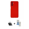 MARSİLYAN™- Galaxy A14 4G Kılıf Ahenk Serisi - Şeffaf Royal Nano Ekran Koruyucu + Kamera Lens Koruma Cam - SF