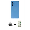 MARSİLYAN™- Galaxy A14 4G Kılıf Ahenk Serisi - Siyah 20D Premium Cam Ekran Koruyucu + Kamera Lens Koruma Cam - SF