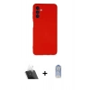 MARSİLYAN™- Galaxy A14 4G Kılıf Ahenk Serisi - Siyah Joko Magic 5D Cam + Kamera Lens Koruma Cam - SF