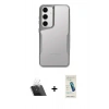 MARSİLYAN™- Galaxy A14 4G Kılıf Akış Çizgi Koleksiyonu - Şeffaf Pasifik Cam Ekran Koruyucu + Şeffaf Kamera Lens Koruma Cam