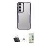 MARSİLYAN™- Galaxy A14 4G Kılıf Akış Çizgi Koleksiyonu - Siyah 20D Premium Cam Ekran Koruyucu + Kamera Lens Koruma Cam - SF