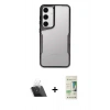 MARSİLYAN™- Galaxy A14 4G Kılıf Akış Çizgi Koleksiyonu - Siyah 20D Premium Cam Ekran Koruyucu + Kamera Lens Koruma Cam - SF
