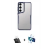 MARSİLYAN™- Galaxy A14 4G Kılıf Akış Çizgi Koleksiyonu - Siyah 3D Antistatik Seramik Nano Ekran Koruyucu + Kamera Lens Koruma Cam - SF