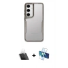 MARSİLYAN™- Galaxy A14 4G Kılıf Akış Çizgi Koleksiyonu - Siyah 3D Antistatik Seramik Nano Ekran Koruyucu + Kamera Lens Koruma Cam - SF